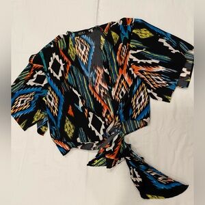 Akira Multicolor Patterned Women's Top